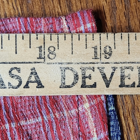 Mordenmiss Artisan Linen Patchwork Dress | Oversized Wabi-Sabi 26” P2P - Picture 7 of 12